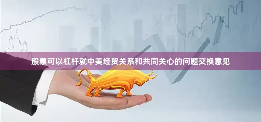 股票可以杠杆就中美经贸关系和共同关心的问题交换意见